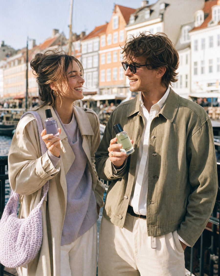 To venner i Nyhavn sammenligner Kluvón-dufte