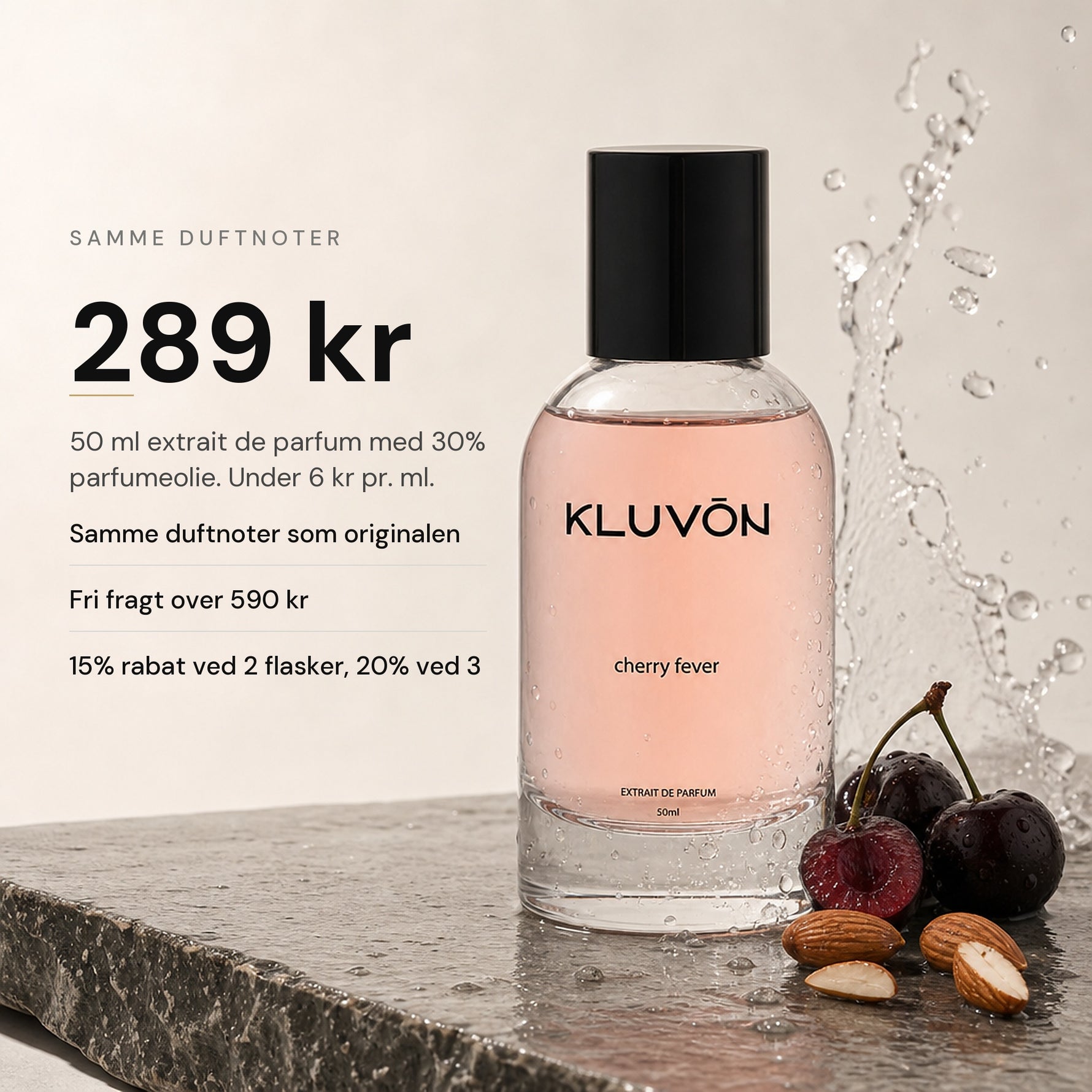 kluvon cherry fever 289 kr pris pr ml